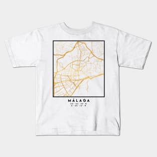MALAGA SPAIN CITY STREET MAP ART Kids T-Shirt